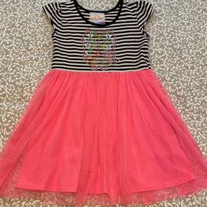 Girl’s “Beautees” Jeweled Owl With Mesh  Dress